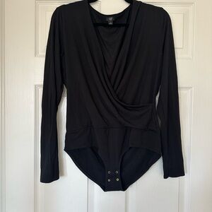 J. Crew Black V neck bodysuit